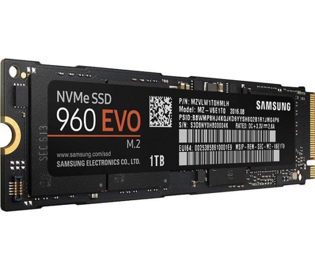 Samsung 1TB 1,8'' Seria 960 EVO M.2 2280 NVMe - 339261 - zdjęcie 2